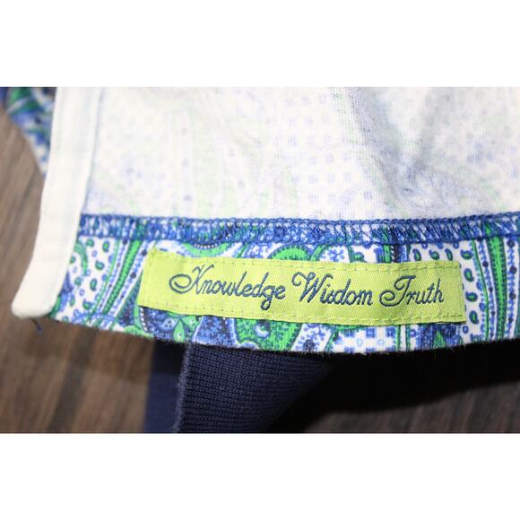 Robert Graham Polo Shirt Paisley Blue Green Classic Fit Luxury Men's XS - Picture 5 of 10